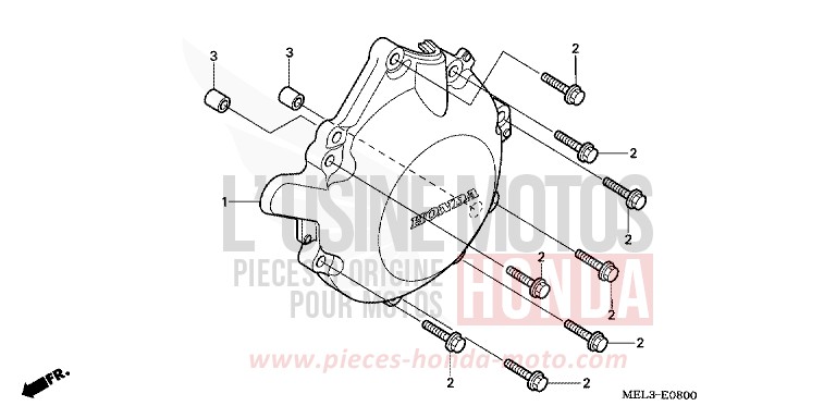 PANNEAU CARTER-MOTEUR G. von CBR1000RR "Fireblade" CANDY TAHITIAN BLUE (PB215H) von 2005